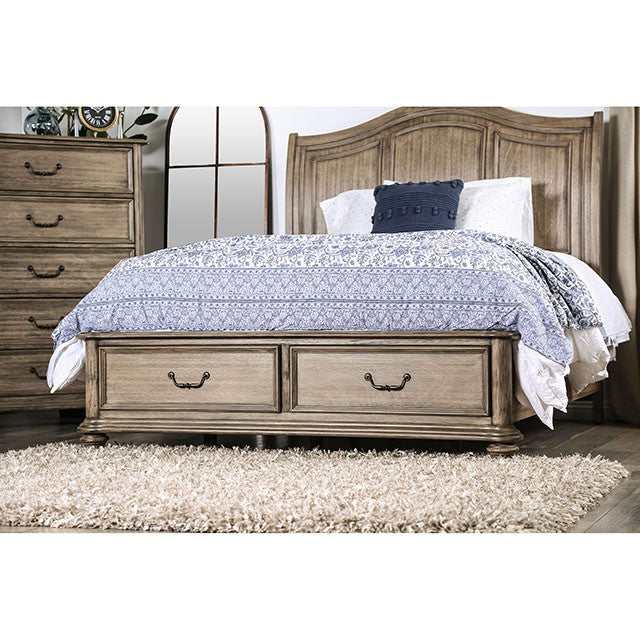 Belgrade i Rustic Natural Tone Queen Bed - Ornate Home