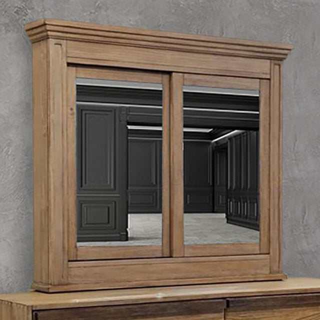 Coimbra Rustic Natural Tone Cabinet Mirror - Ornate Home