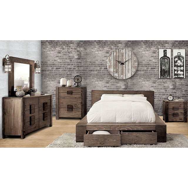 Janeiro Rustic Natural Tone California King Bed - Ornate Home