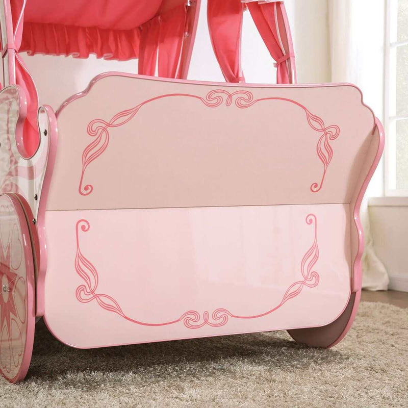 Arianna Pumpkin Pink Carriage Twin Bed - Ornate Home