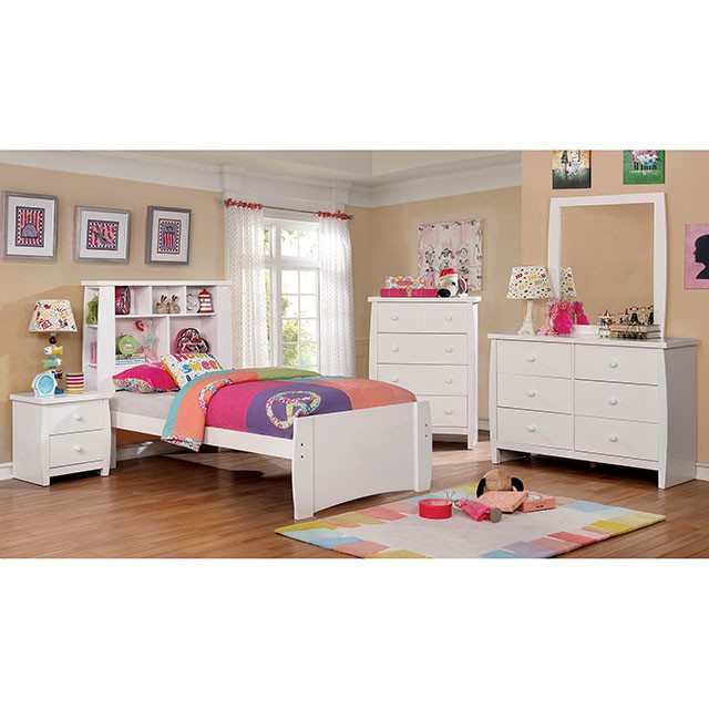 Marlee White Twin Bed - Ornate Home