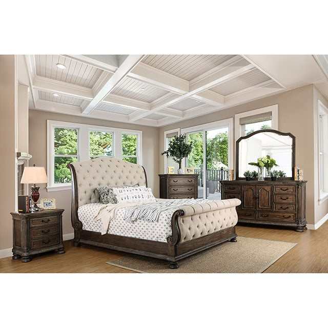 Lysandra Rustic Natural Tone/Beige Eastern King Bed - Ornate Home