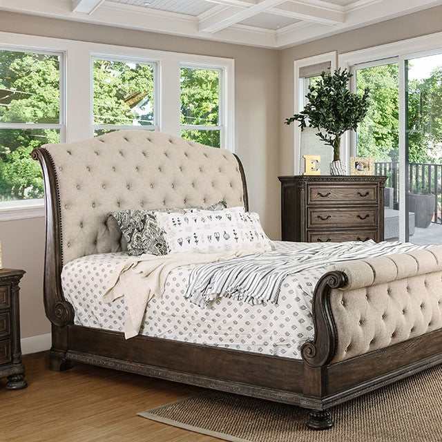 Lysandra Rustic Natural Tone/Beige California King Bed - Ornate Home