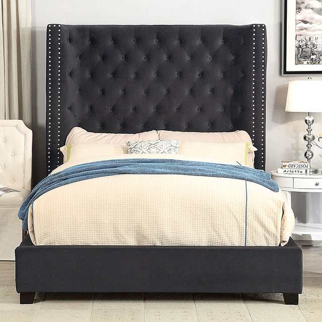 Rosabelle Black Queen Bed - Ornate Home