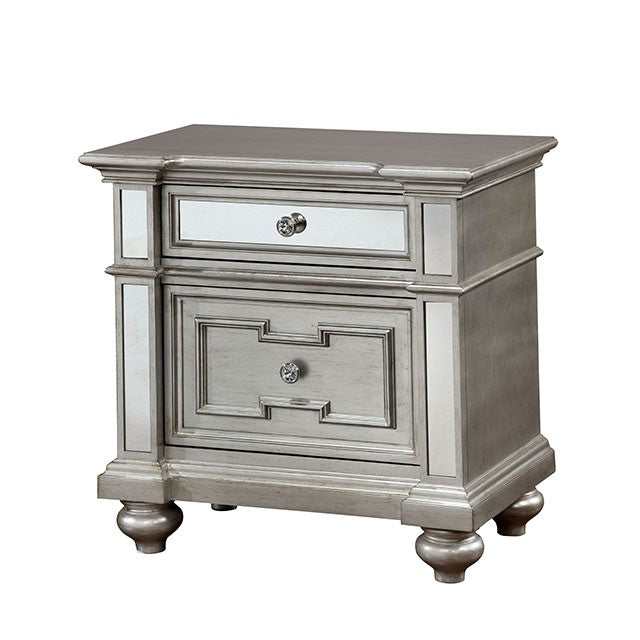 Salamanca Silver Nightstand - Ornate Home