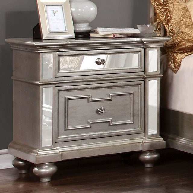 Salamanca Silver Nightstand - Ornate Home