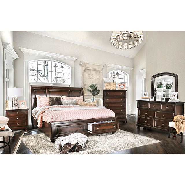 Northville Dark Cherry Queen Bed - Ornate Home