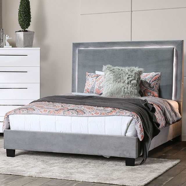 Erglow Gray Full Bed - Ornate Home