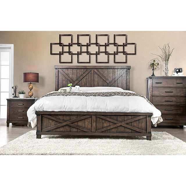 Bianca Dark Walnut Eastern King Bed - Ornate Home