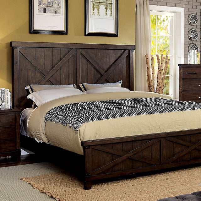 Bianca Dark Walnut Eastern King Bed - Ornate Home