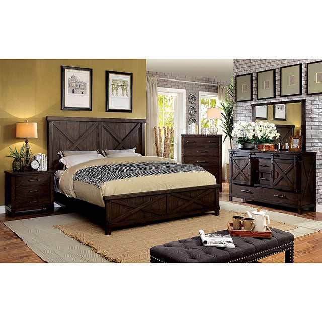 Bianca Dark Walnut Eastern King Bed - Ornate Home