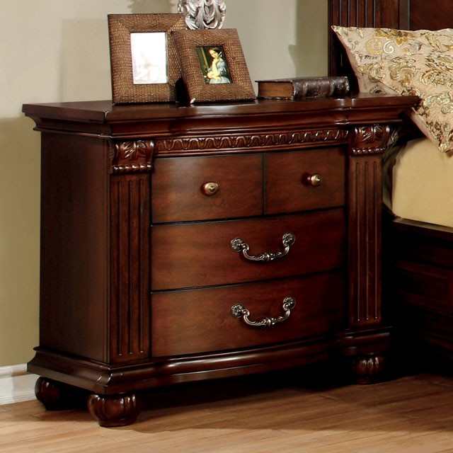 Grandom Cherry Nightstand - Ornate Home