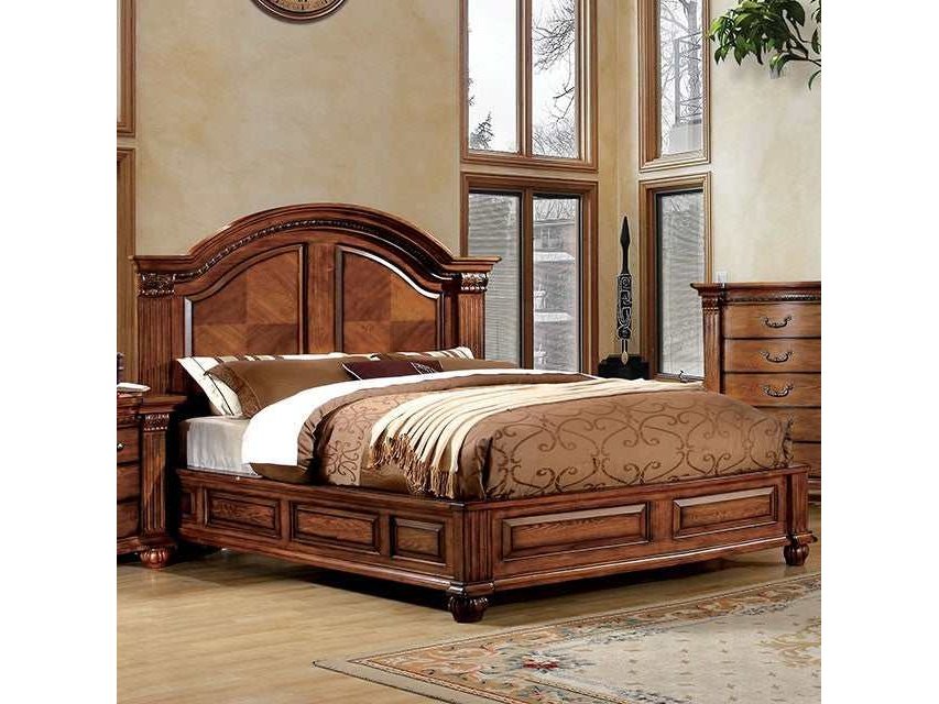 Bellagrand Antique Tobacco Oak California King Bed - Ornate Home