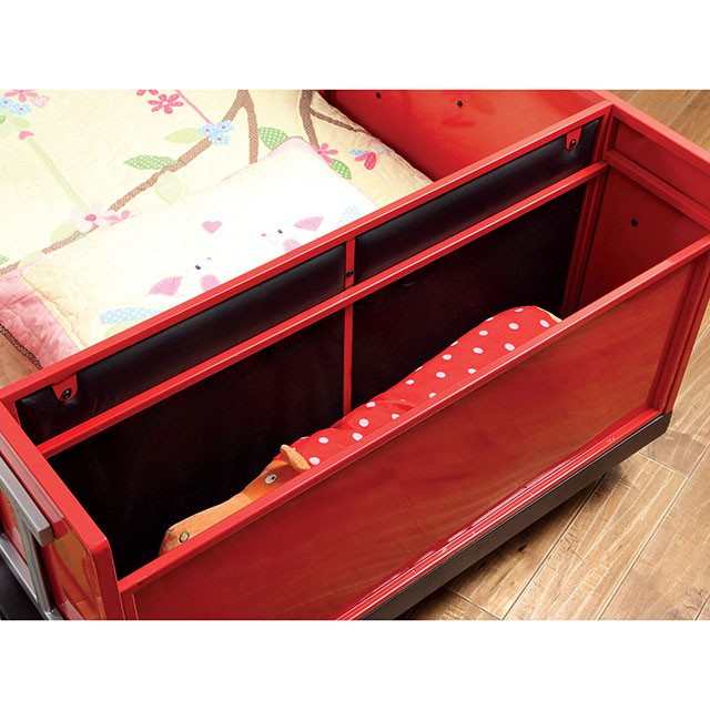 Rescuer Red/Black Twin Bed - Ornate Home