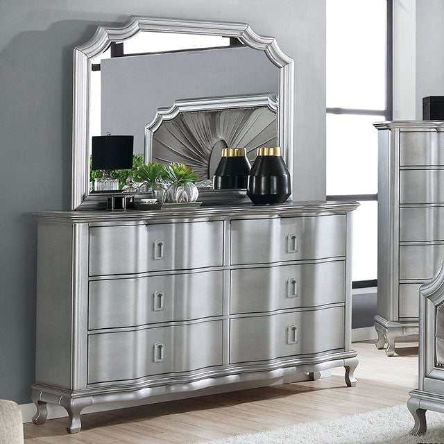 Aalok Silver Dresser - Ornate Home