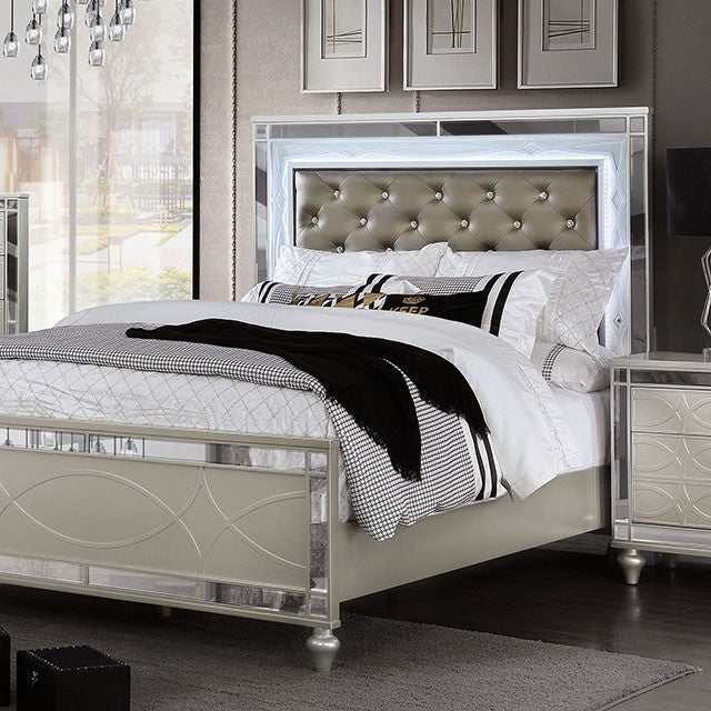 Manar Silver California King Bed - Ornate Home