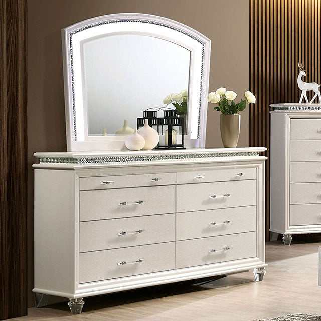 Maddie Pearl White Dresser - Ornate Home