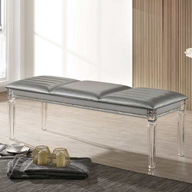 Maddie Silver Bench - Ornate Home