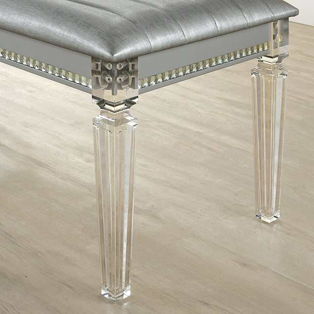 Maddie Silver Bench - Ornate Home