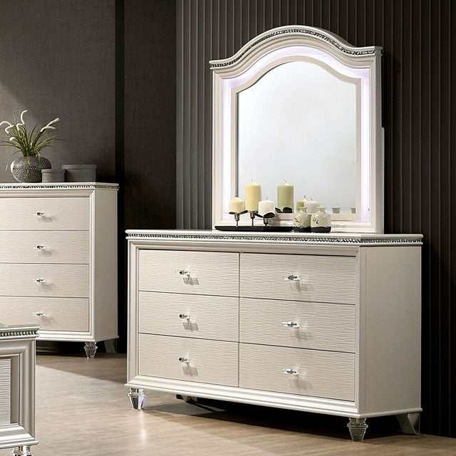 Allie Pearl White Dresser - Ornate Home