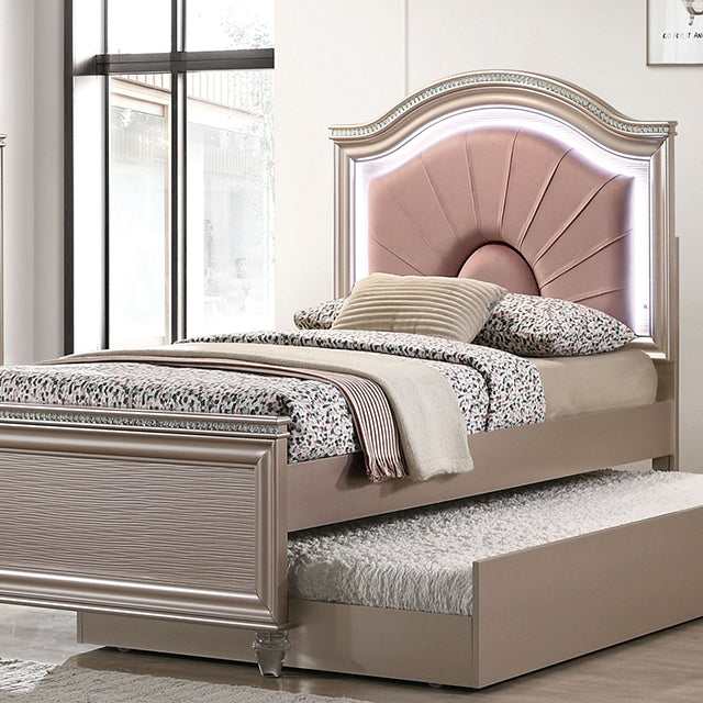 Allie Rose Gold Twin Bed - Ornate Home