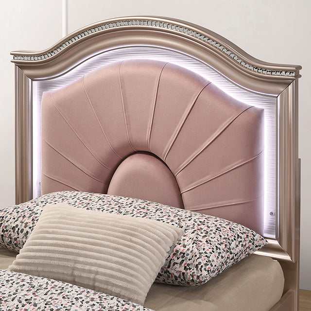 Allie Rose Gold Twin Bed - Ornate Home