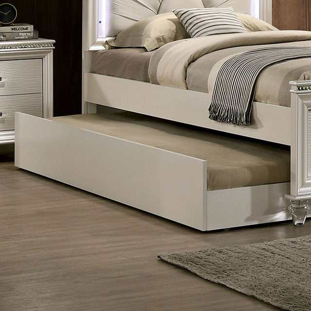 Allie Pearl White Trundle - Ornate Home