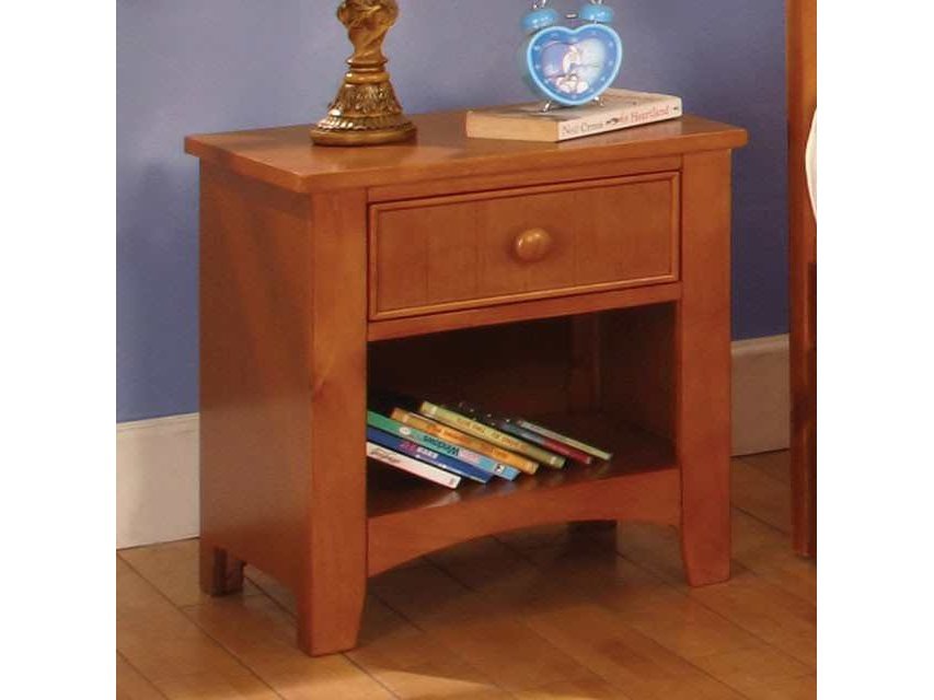 Omnus Oak Nightstand - Ornate Home