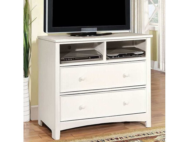 Corry White Media Console / TV Stand - Ornate Home