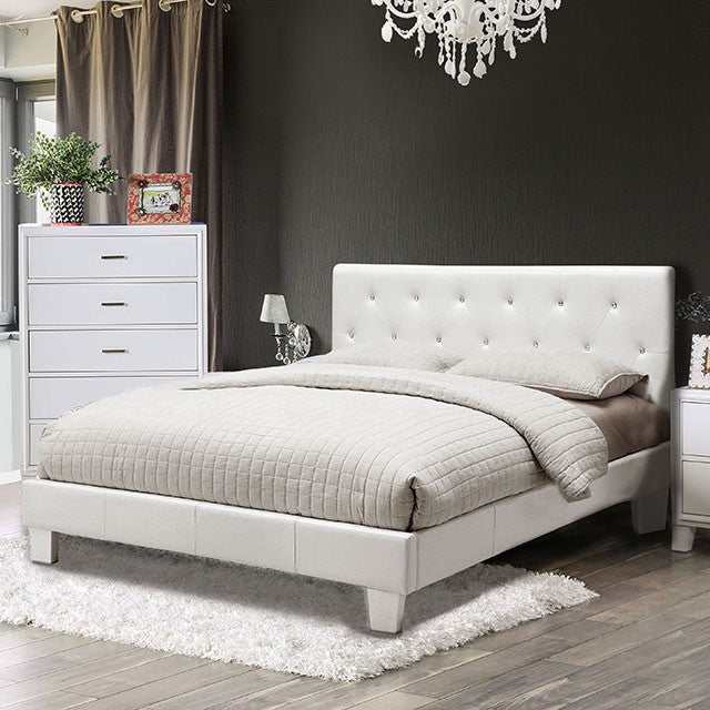 Velen White California King Bed - Ornate Home