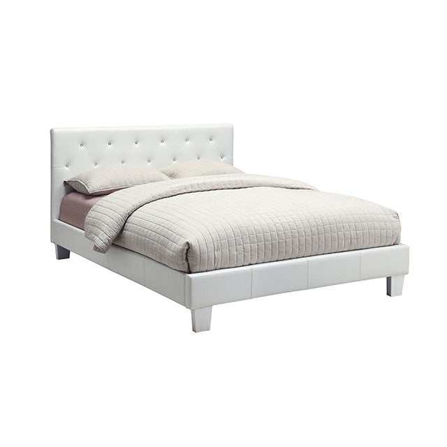 Velen White Eastern King Bed - Ornate Home