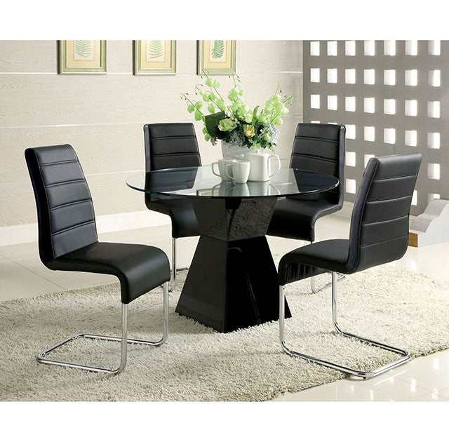 Mauna Black Round Dining Table - Ornate Home