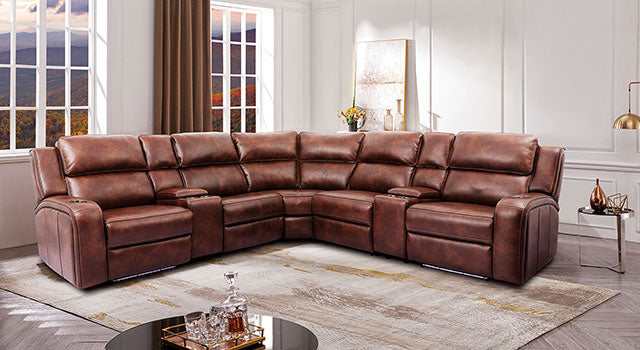 Callie Brown Power Sectional - Ornate Home