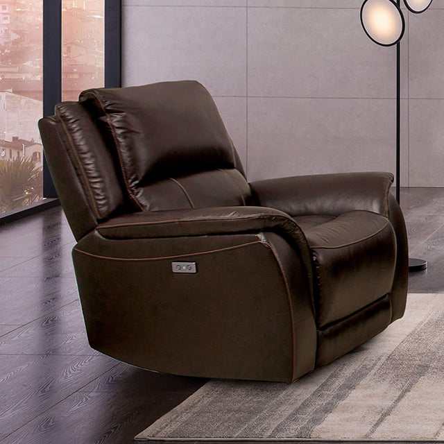 Gorgius Espresso Power Recliner - Ornate Home