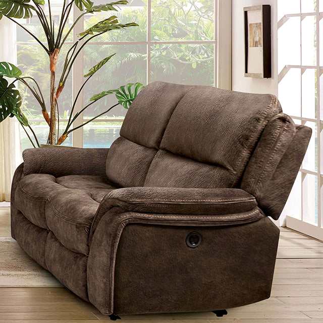 Henricus Dark Brown Loveseat - Ornate Home