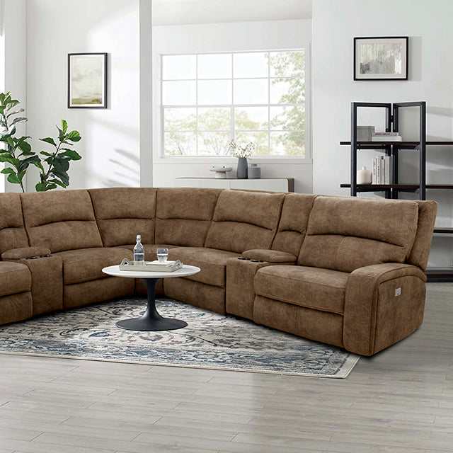 Apostolos Brown Power Sectional - Ornate Home