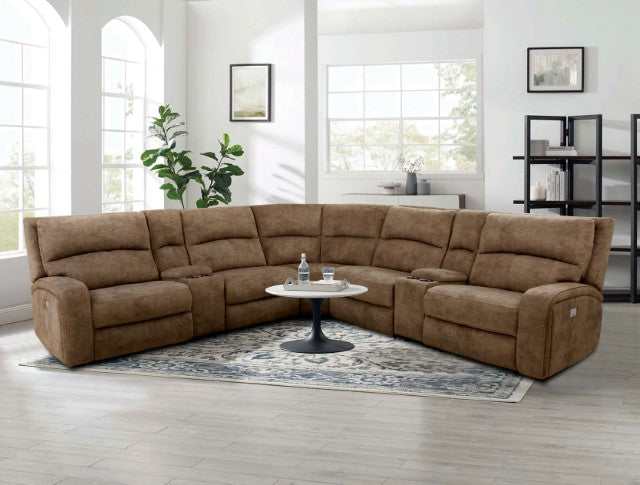 Apostolos Brown Power Sectional - Ornate Home