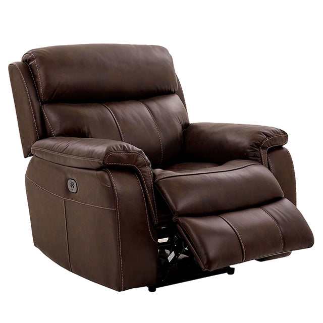 Antenor Brown Power Recliner - Ornate Home