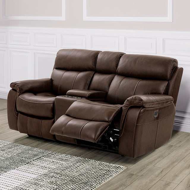 Antenor Brown Power Loveseat - Ornate Home