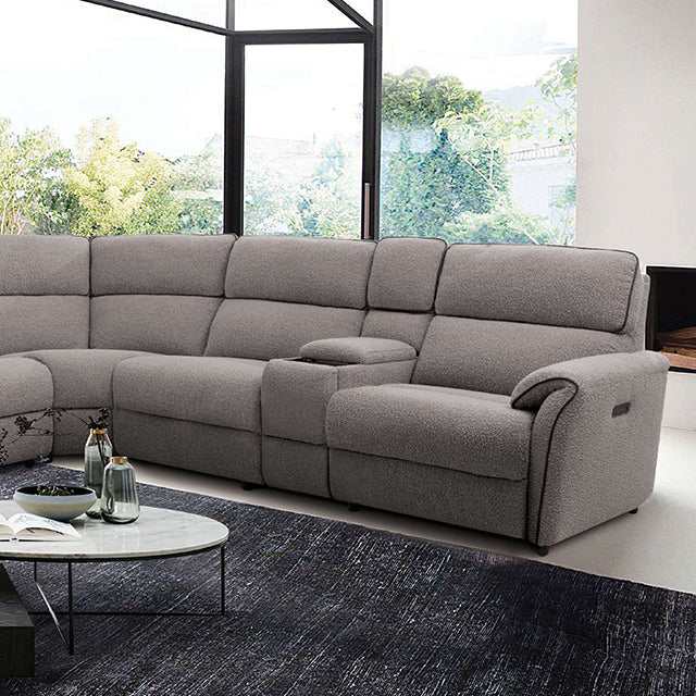 Osanna Warm Gray Power Sectional - Ornate Home