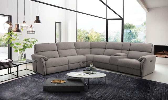 Osanna Warm Gray Power Sectional - Ornate Home