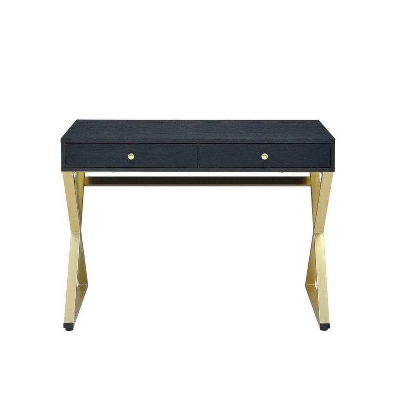 Coleen - Gold Metal "X" Shape Leg - Desk - Ornate Home