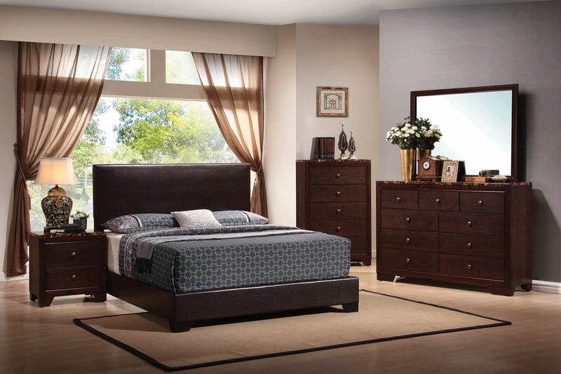 Conner - Dark Brown - Full Panel Bed - Ornate Home