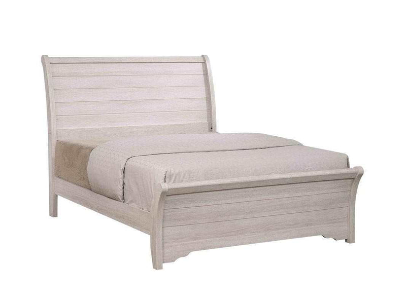 Coralee White King Sleigh Bed - Ornate Home