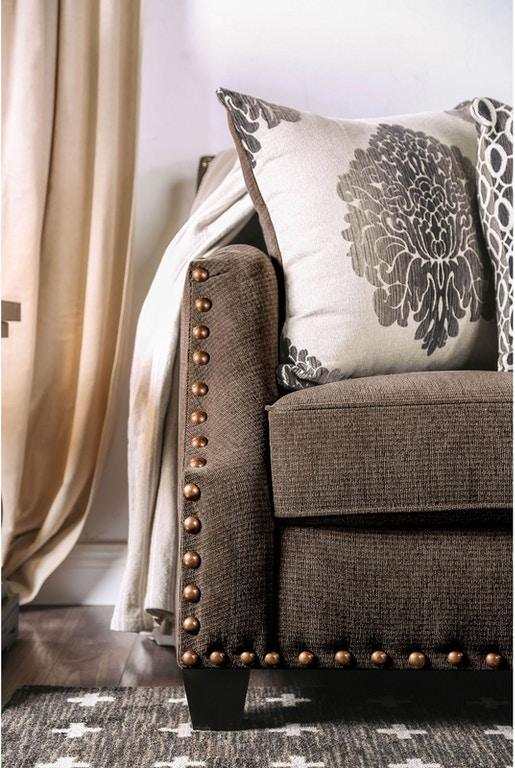 Cornelia Light Brown Stationary Sofa & Loveseat 2pc - Ornate Home