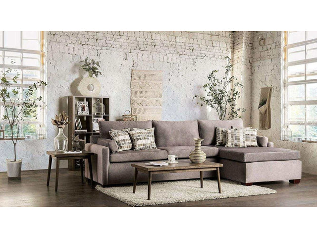 Cramlington Light Gray L Shape Sectional Sofa - Ornate Home