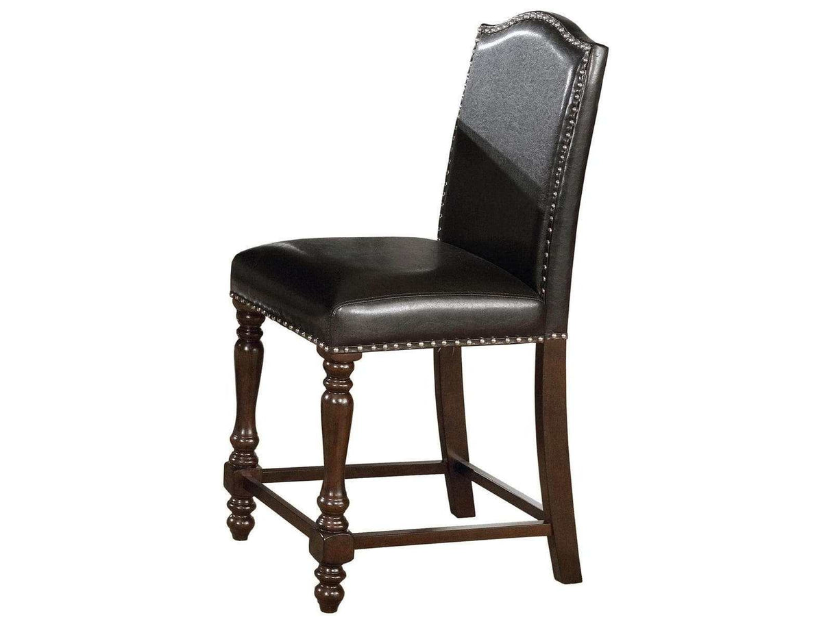 Langley Dark Brown Counter Height Chair (Set of 2) - Ornate Home