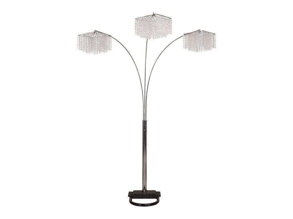 Crystal Chrome 87" Floor Lamp - Ornate Home