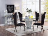 Cyrene Black Fabric Side Chair (Set of 2) - Ornate Home