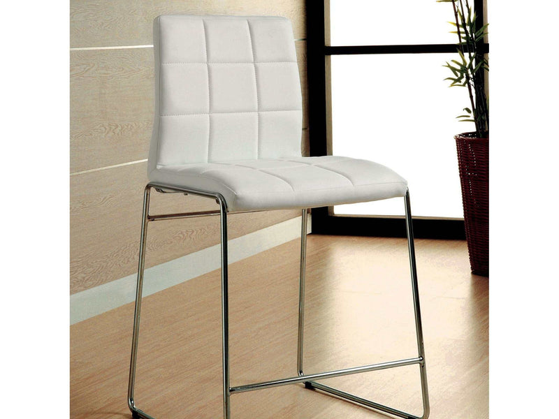 Kona White Counter Ht. Chair (Set of 2) - Ornate Home